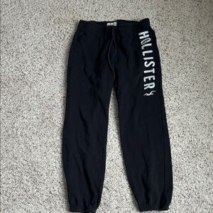 Hollister Girls Black Sweatpants with Logo, size XS